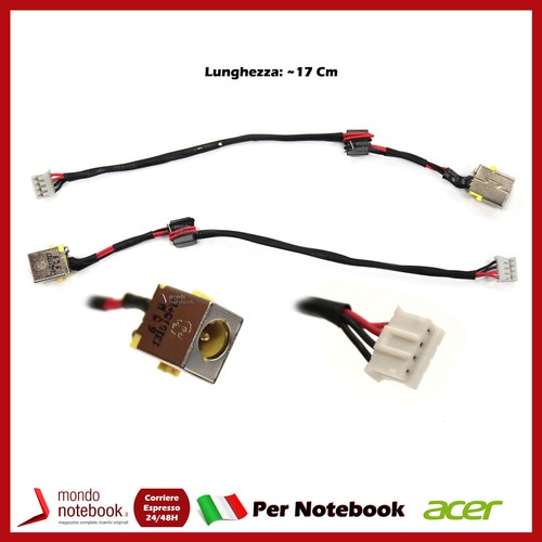 Power jack con cavo - dc,