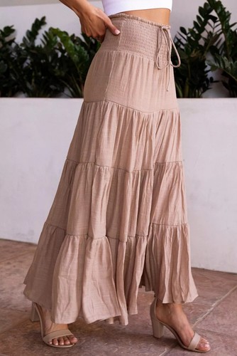 Gonna lunga donna morbida - , rosa