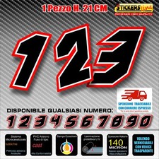 Adesivi numeri gara M11 N-R
