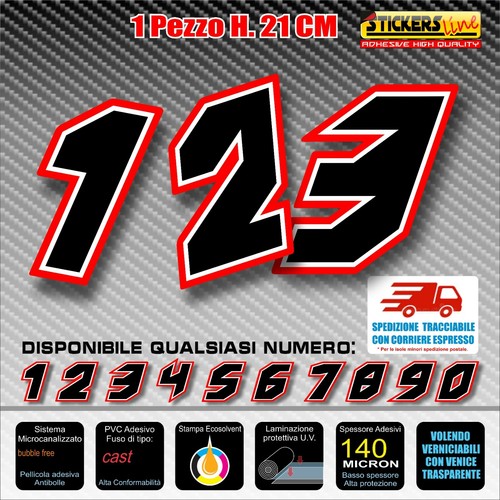 Adesivi numeri gara m11 r - numeri,