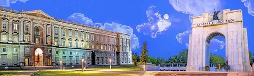 Quadro veduta caserta elementi - caserta,