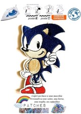 Patch Sonic the Hedgehog toppa termoadesiva porcospino blu iron on videogame new
