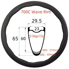 Cerchio in carbonio 700C 29,5