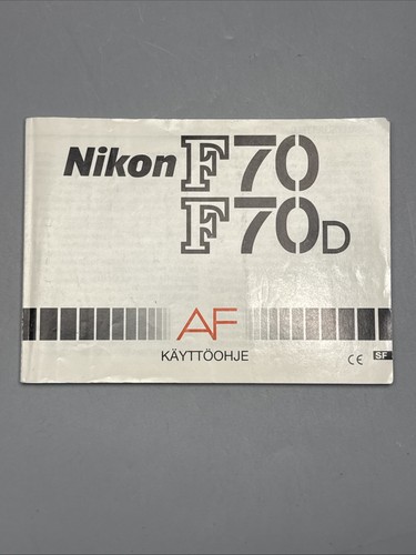 Nikon f70 f70d käyttöohje - nikon,
