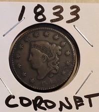 1833 Coronetta testa liberty