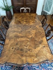 Antico tavolo radica  primi '900 + 6 sedie radica impagliate, tutto ottimo stato