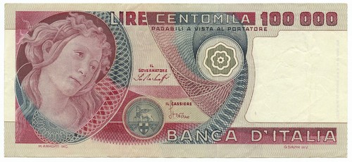 100000 lire banca italia - 100000,