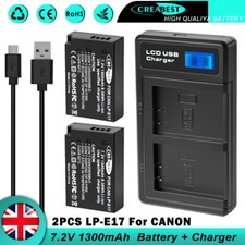 Batteria 2x LP-E17 per Canon EOS M5 M6 750D 760D 200D 800D KISS X9 + doppio caricatore