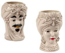 COPPIA VASO TESTA DI MORO UOMO