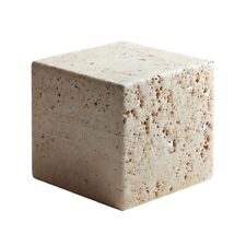Cubo Travertino Romano Scultura da Tavolo Arte Home Decor Interior Design H 8cm