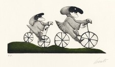 LUZZATI EMANUELE -LELE " PULCINELLA bis",   1995 circa -Acquaforte e acquatinta