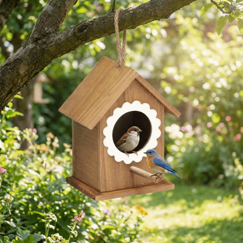 Wall mounted wooden bird - wall, house