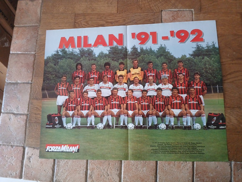 Doppio poster milan 1991 - milan,