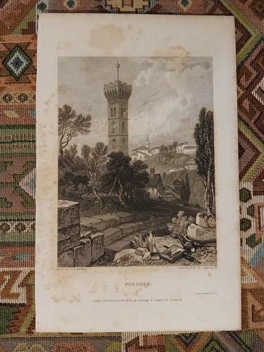 Fiesole litografia inglese - litografia,