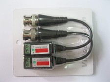 2 paia 1 canale ricetrasmettitore passivo video balun BNC CCTV connettore cavo CAT5