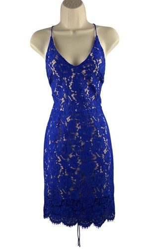 Abito midi bodycon - pizzo, blu