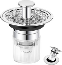 Tappo Lavandino Bagno, 32-42Mm Universale Pop up Filtro Lavandino Bagno Tappi La