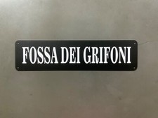 Targa in metallo “Fossa Dei Grifoni” Genoa; 40x10  cm