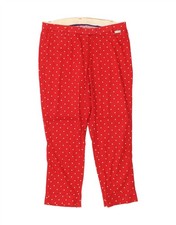 CONTE OF FLORENCE Pantalone donna slim cropped IT 42 Medium W30 L24 rosso BD91