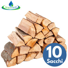 10 SACCHI LEGNA DA ARDERE DI