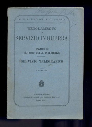 Opuscolo servizio guerra - in,