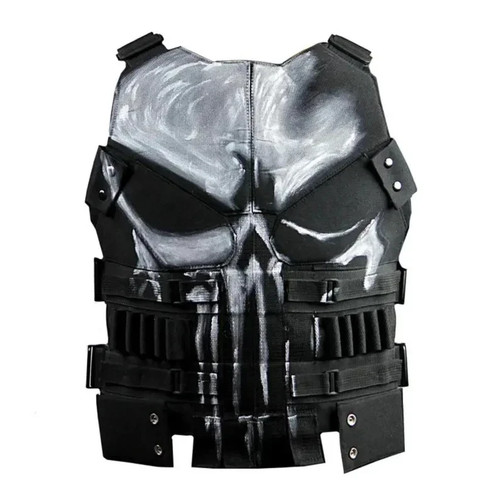 Gilet uomo nero stile tattico