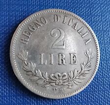 MONETA REGNO V. E. II 2 LIRE VALORE 1863 TORINO, RARA, ARGENTO 10 GRAMMI