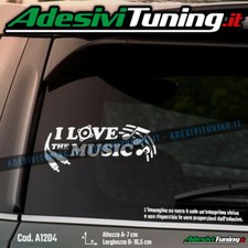 Adesivo love the music - adesivo,