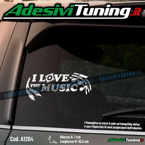 Adesivo love the music - love,