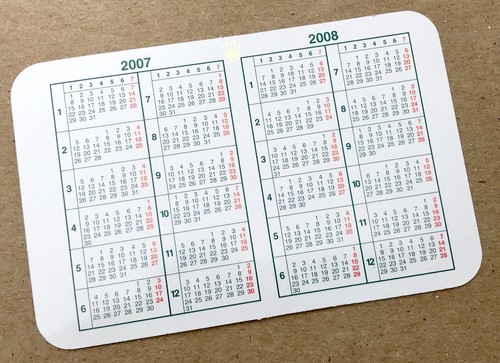 Rolex 2007 2008 calendar gmt - rolex,