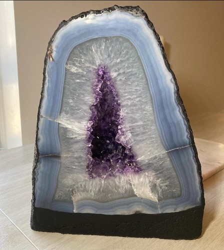 Amethyst agate geode cathedral - agate,