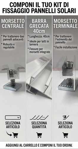 Kit fissaggio pannelli - kit,