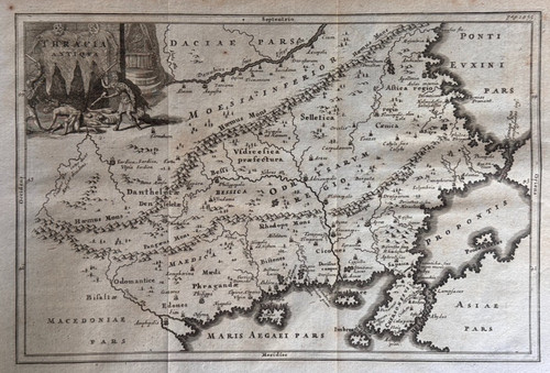 Gravure carte ancienne thrace - carte,