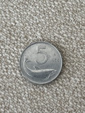 MONETA 5 Lire Del 1955 Delfino