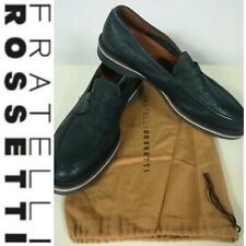 FRATELLI ROSSETTI MOCASSINI PELLE INTRECCIATA BLU 