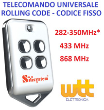 SILISYSTEM CLONE TELECOMANDO UNIVERSALE 433 868 MHz AUTO APPRENDENTE