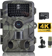 Fototrappola Fotocamera 50MP 4K IP65 Grandangolare 120° Infrarossi  Con SD 32GB