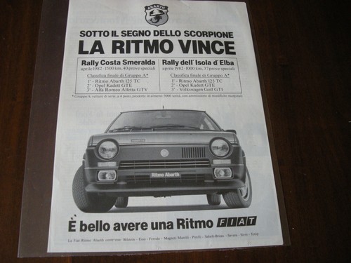 Ritmo abarth 125 foglio - abarth, tc.