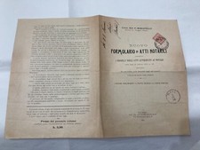 DOCUMENTO STORIA POSTALE FORMOLARIO ATTI NOTARILI PALERMO VS NAVE BRESCIA 1915.