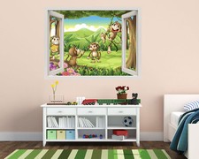 FINESTRA ADESIVA - SCIMMIETTE