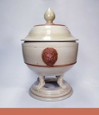 antica zuppiera con coperchio in ceramica craquele inglese vaso made in italy