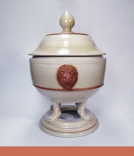 Antica zuppiera con coperchio - antica,