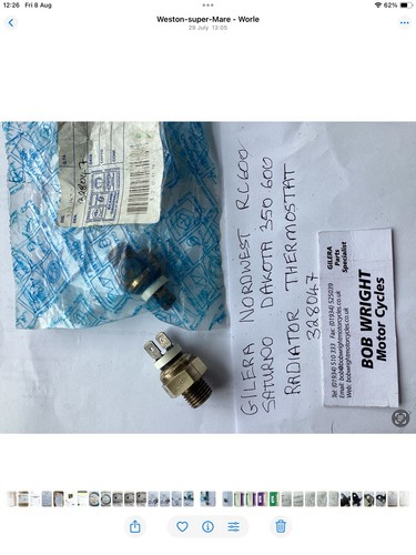 Termostato radiatore gilera - radiatore,