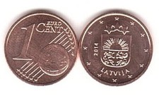 Latvia cent 2014 unc - latvia,