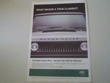 advertising Pubblicità IN INGLESE 2005 - LAND ROVER CLASSIC PARTS e RANGE ROVER