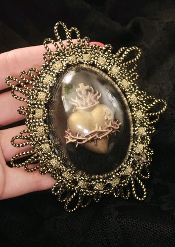 Spilla sacro cuore reliquiario - sacro,