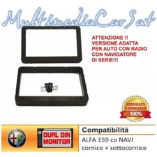 Mascherina Cornice Autoradio Doppio Din Alfa 159 con Navi Serie Montaggio U3567