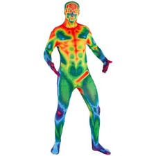 Costume Morphsuit Uomo Infrarossi Uomo Nudo Vestito Fantasia Addio al Celibato Halloween X Ray