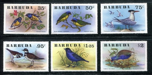 Barbuda 238 243 - mnh,, birds