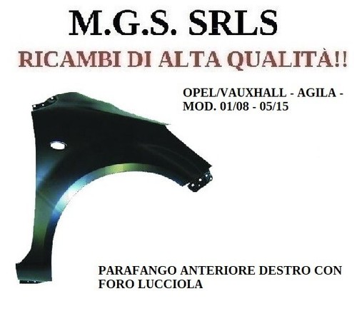 Parafango anteriore destro con - parafango,